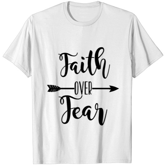DIY Iron On Decal Faith over Fear Arrow Heat Trans T-shirt