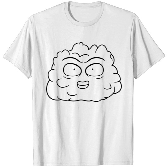 funny face grin wool cloud heap dust sky fluff cli T-shirt
