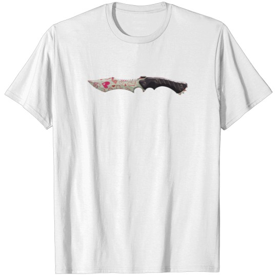 Knife with girly skin tshirt T-shirt