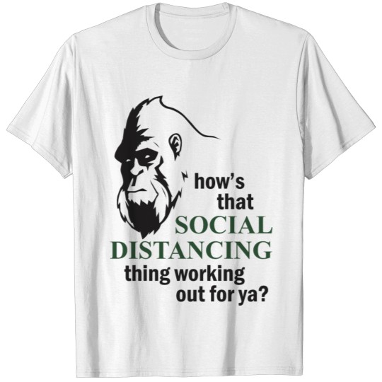 Bigfoot head - Social Distance T-shirt