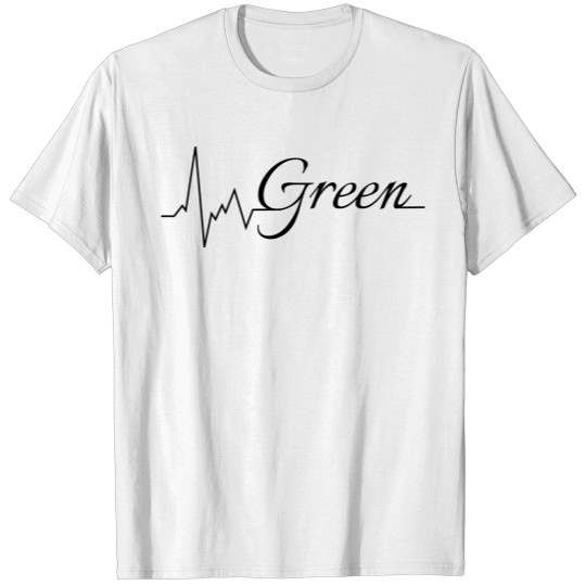 my heart beats green T-shirt