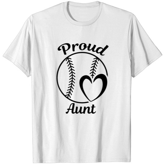 Proud aunt awesome gift aunt who loves baseball T-shirt