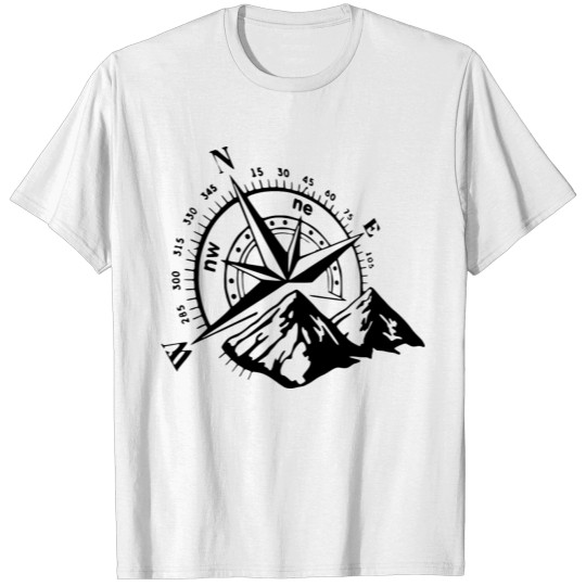 Mountain compass adventure awaits wildlife tee T-shirt