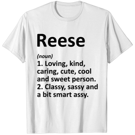 REESE Definition Personalized Name Funny Birthday T-shirt