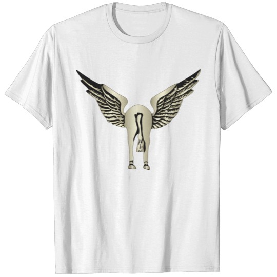 Army Flying Horses Ass Butt Wing Badge T-shirt