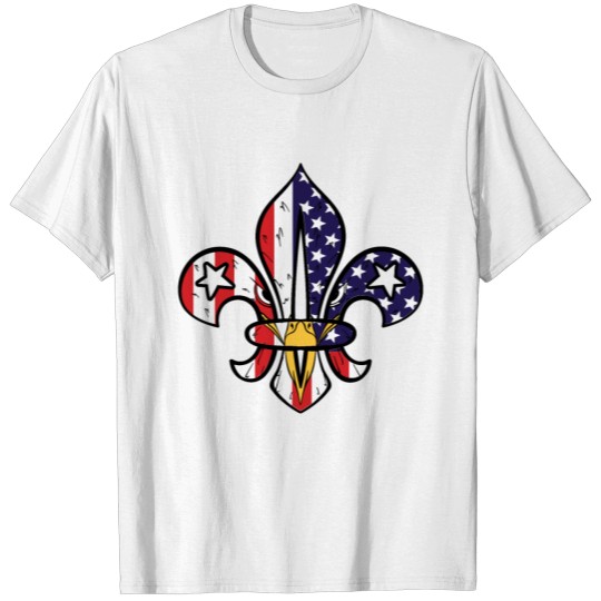 american scout flag stars and stripes honor badge T-shirt