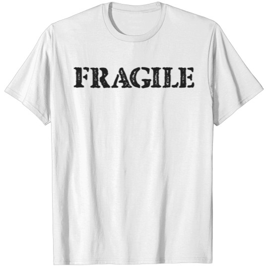Fragile stamp stencil T-shirt
