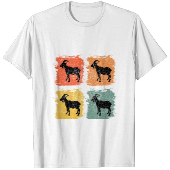 Goat Farmer Animal Retro Pop Art T-shirt