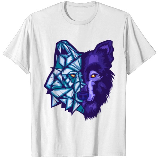 Awesome Wolf Gift Geometric Wolves T-shirt