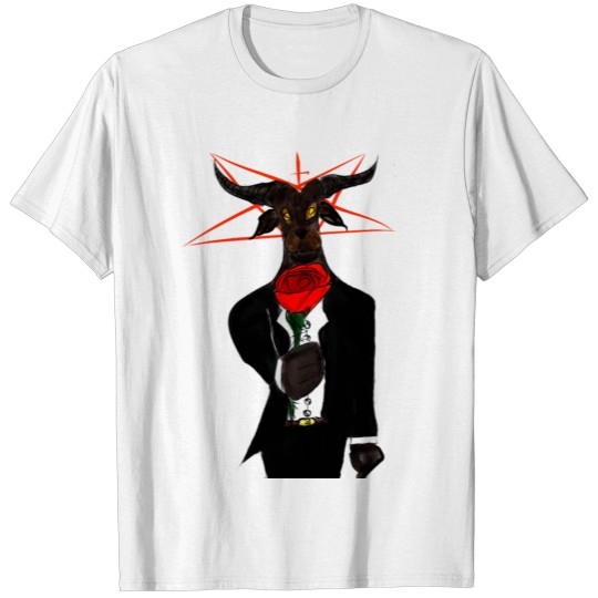 lucifer wearing a suit and giving a valentine rose T-shirt