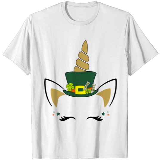 Unicorn Happy St. Patricks Day Lepricorn Paddy hat T-shirt