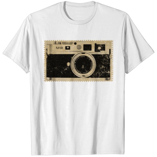 Vintage Camera on Stamp. T-shirt