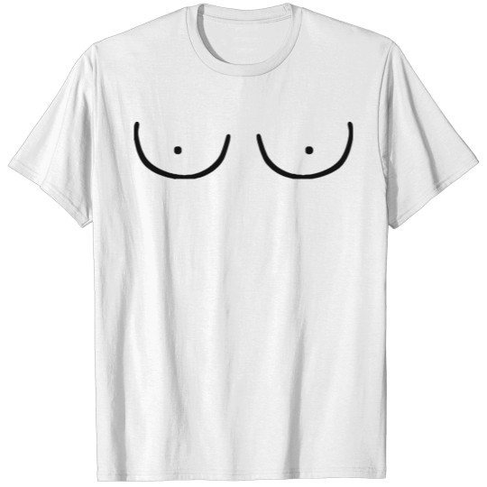 Cute Boob Jumper Boob Outline Gift Tee T-shirt