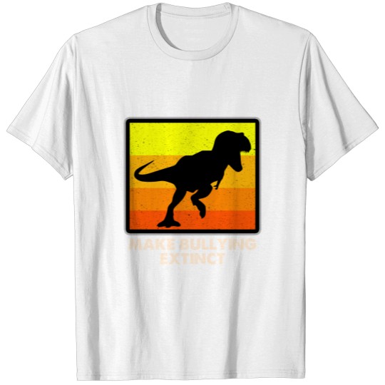 Make Bullying Extinct Orange Unity Day Dinosaur T-shirt