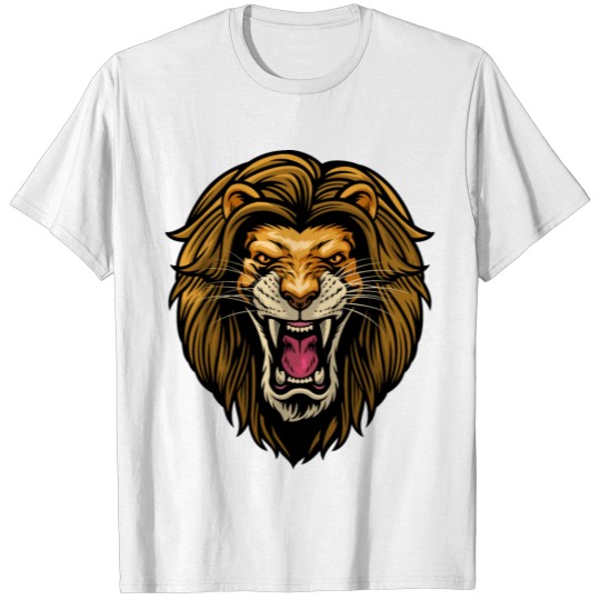 angry lion head T-shirt