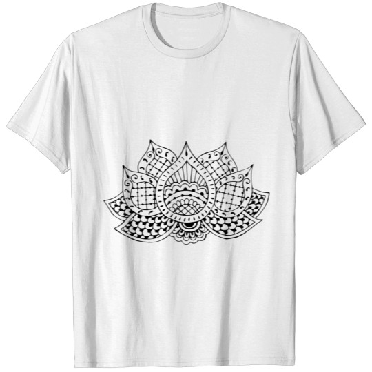 Henna tattoo lotus T-shirt