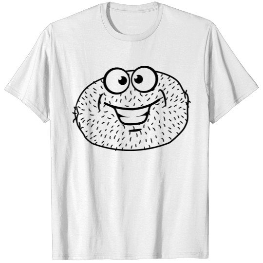 comic cartoon funny grin face kiwi fruit eating T-shirt
