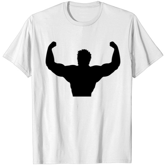 posen outline hand arm muscle strong workout gym b T-shirt