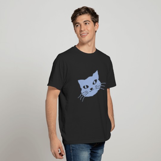 blue cat T-shirt