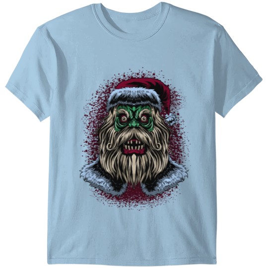 Zombie Christmas Claus Living Dead Beast Gift T-shirt