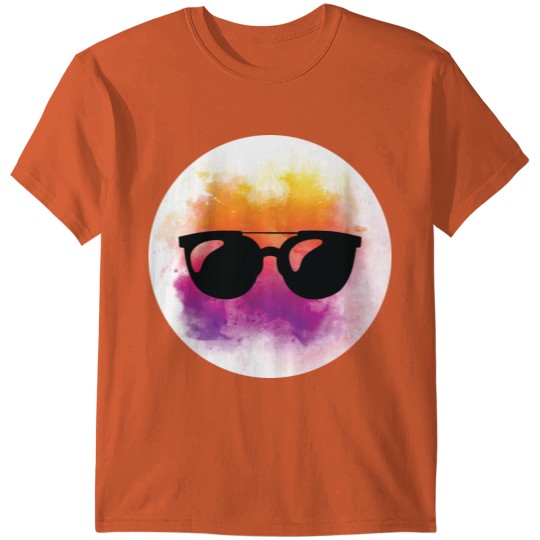 Summer Chill Sunglasses - Black/Bright Tye-Dye T-shirt