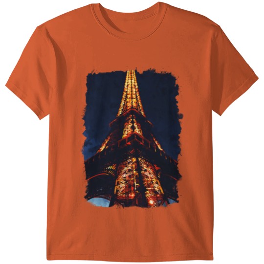 Eiffel Tower At Night Illustration T-shirt