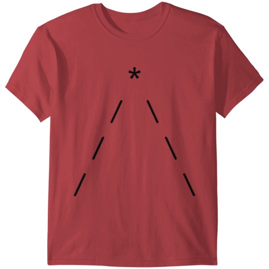 ASCII minimal christmas tree T-shirt
