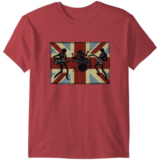 British Flag Vintage Rock and Roll Band Gift for Men and Women UK United Kingdom T-shirt