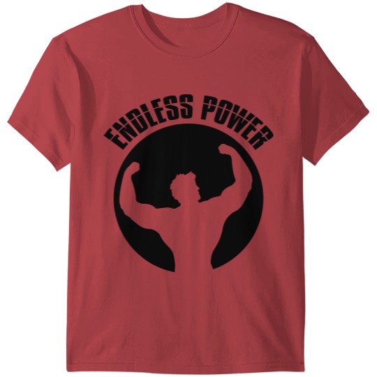 circle logo endless power strong muscles fitness m T-shirt