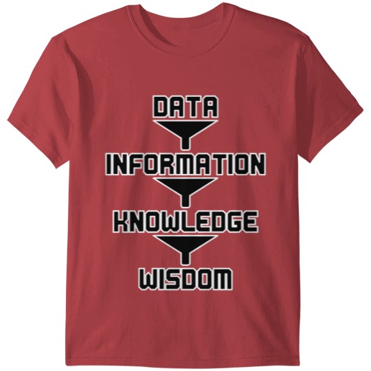 4 stages of how data is turned into wisdom T-shirt