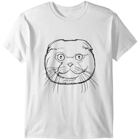 Stroke Scottish Fold Cat T-shirt