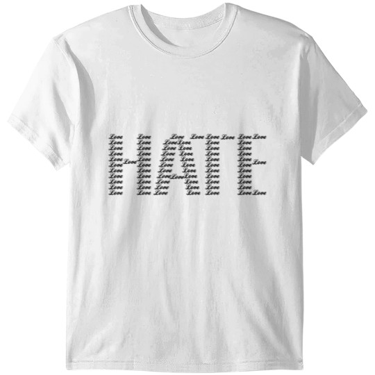 Love hate hate love affection dislike couples T-shirt