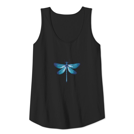 Beautiful Dragonfly detailed blue insect Tank Top