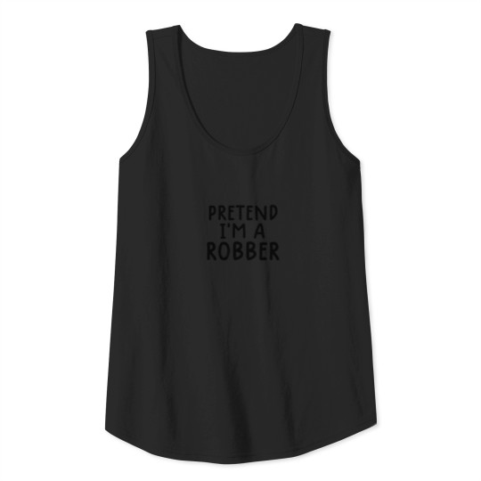 Funny Lazy Halloween Costume Pretend I'm A Robber Tank Top