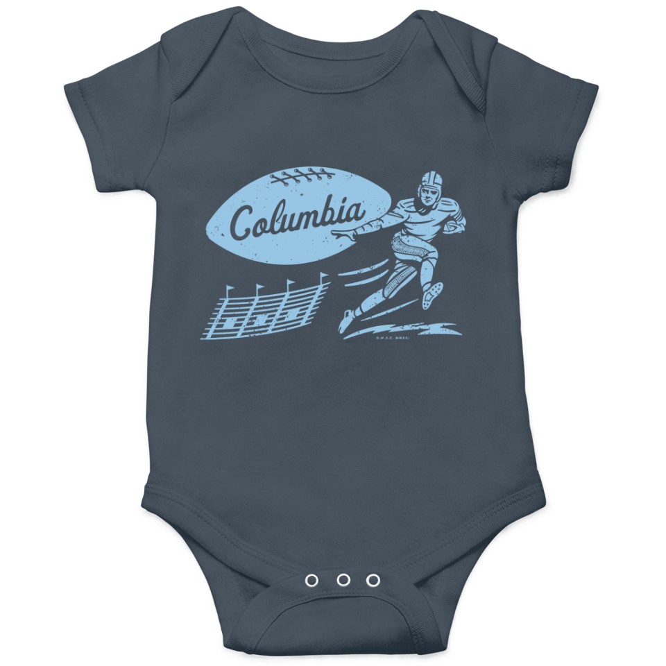 Vintage College Football - Columbia Lions (Blue Columbia Wordmark) - Columbia University - Onesie