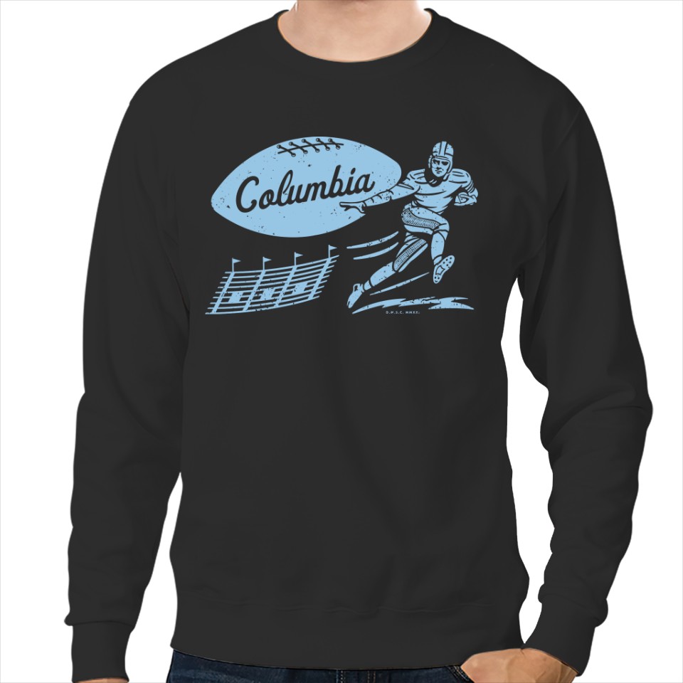 Vintage College Football - Columbia Lions (Blue Columbia Wordmark) - Columbia University - Sweatshirts