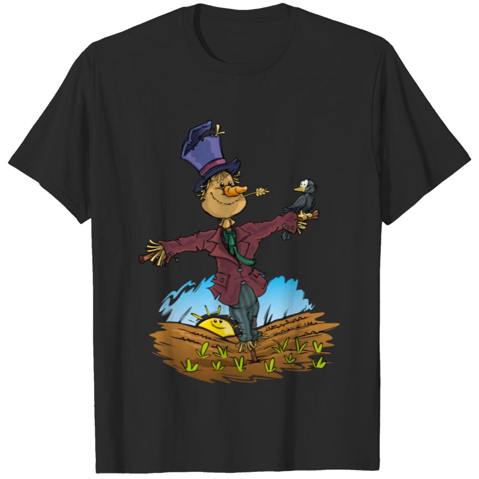Cartoon scarecrow bird bugaboo vector image cool T-shirt