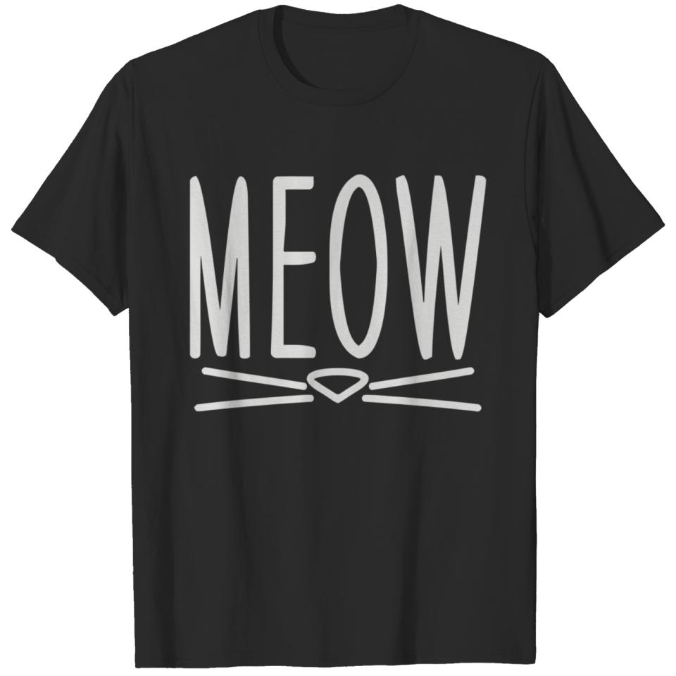 Meow Cute Cat Face T-shirt