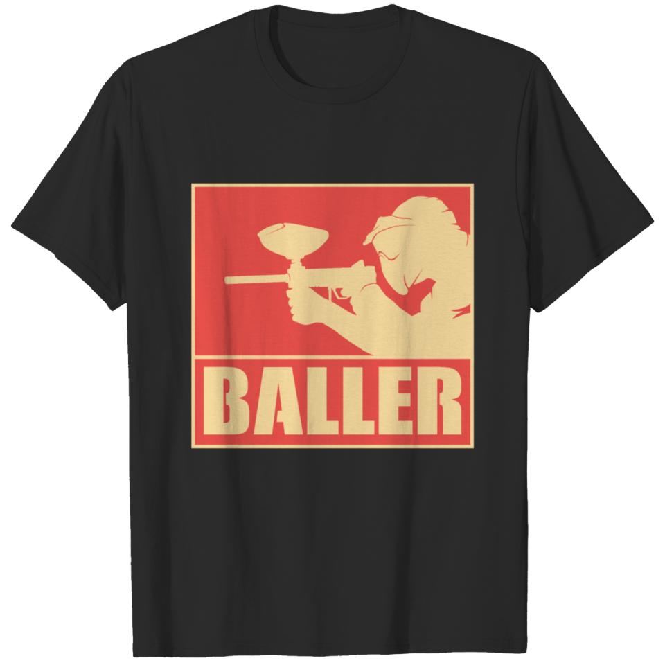 Paintball baller sport T-shirt