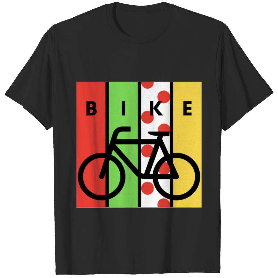 bike colourful T-shirt