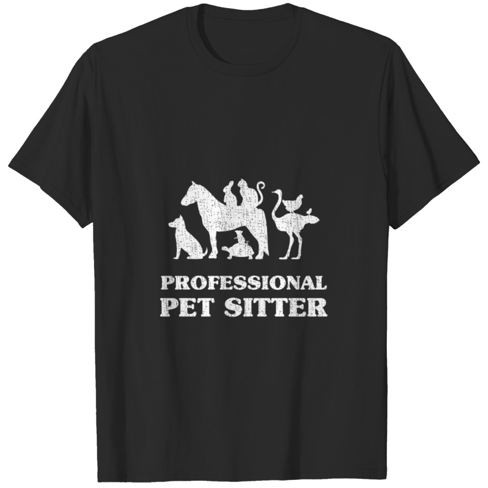 Classic Professional Pet Sitter Distressed Gift Te T-shirt