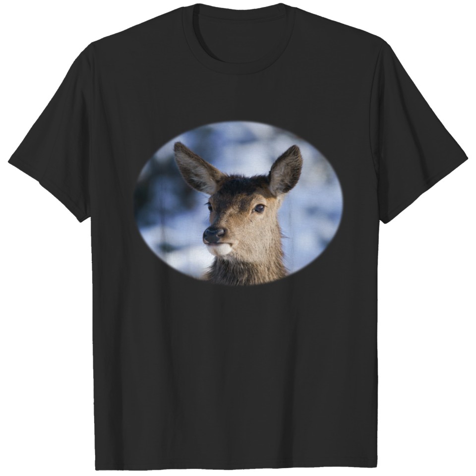 Young Red Deer Face T-shirt