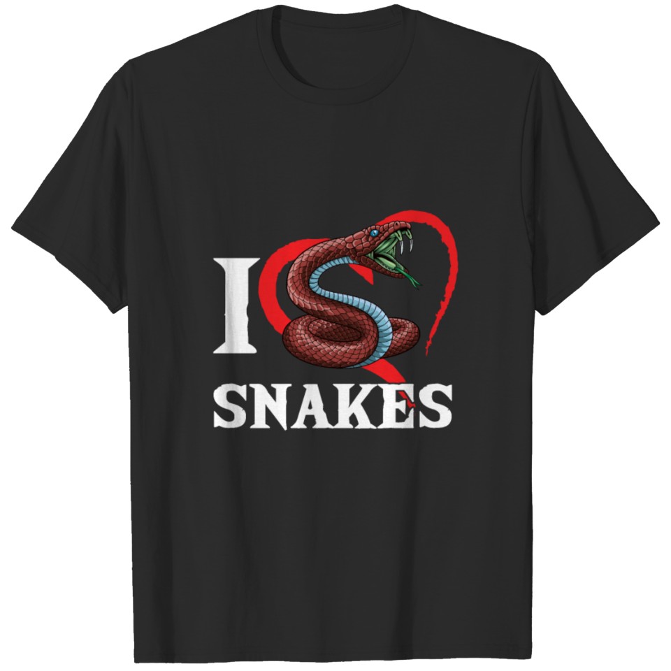 I Love Snakes Reptile Lover Terrarium Pet Gift T-shirt