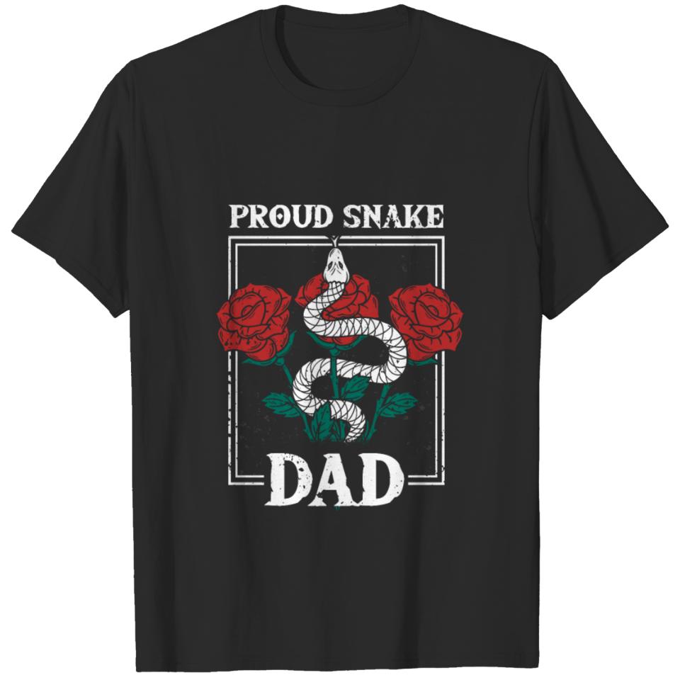 Proud Snake Dad Pet Reptile Terrarium Animal Gift T-shirt