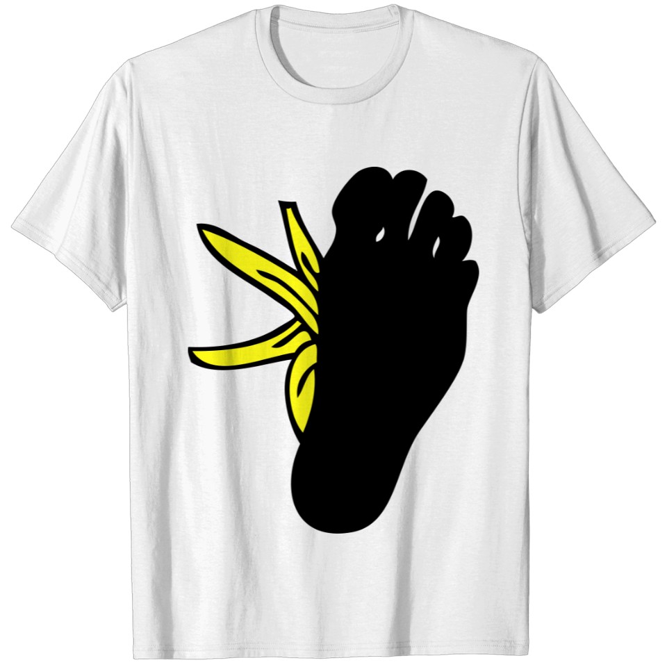 foot on banana skin T-shirt