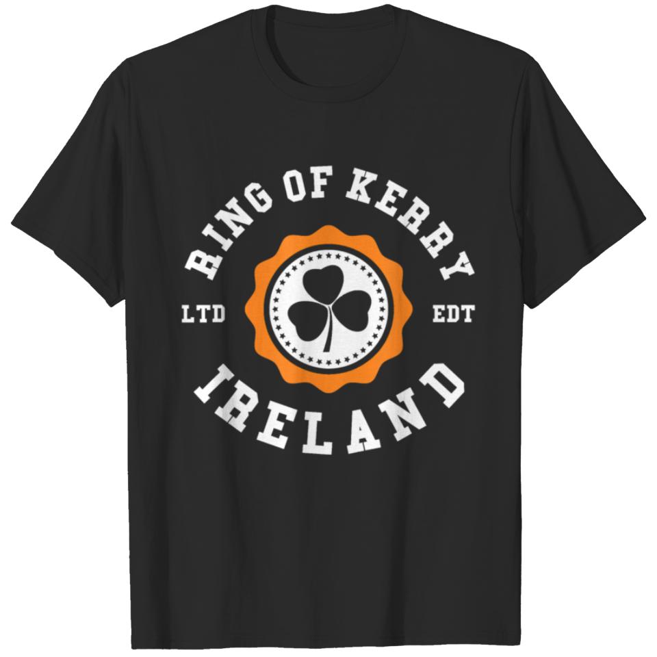 RING OF KERRY Ireland Shamrock Irish Badge T-shirt