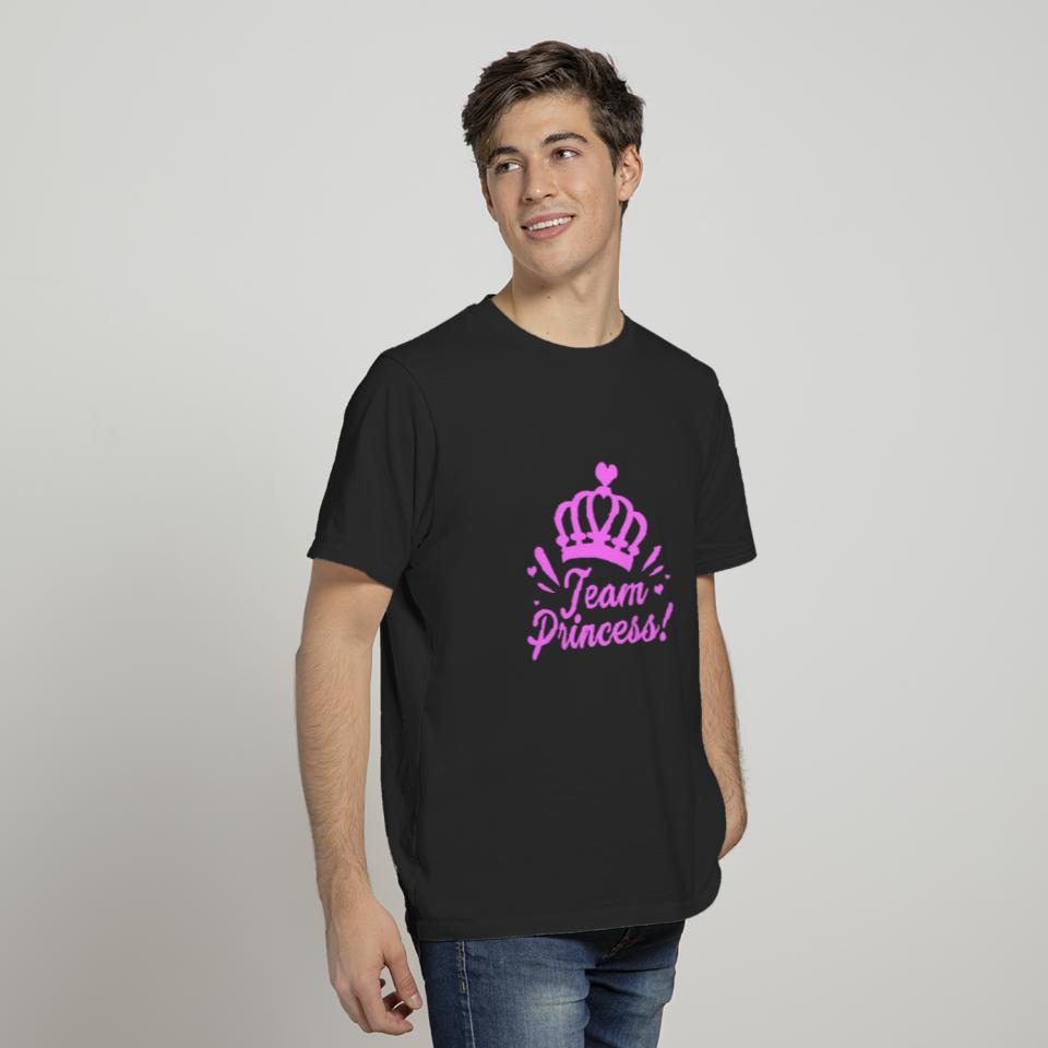 Gender Reveal Team Princess Girl Pink Baby Bump T-shirt