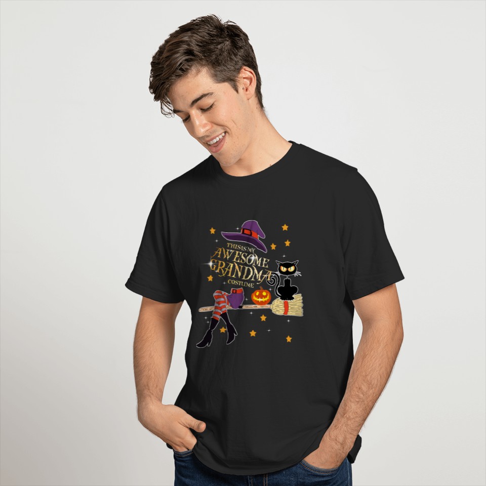 This is My Awesome Grandma Costume Halloween Grandma Witch T-Shirt