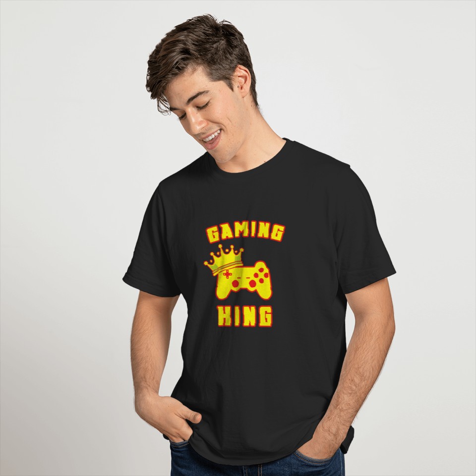 Gaming King with Gamepad Joypad gamble T-shirt
