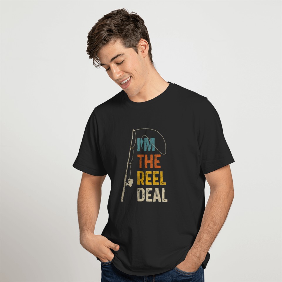 Fishing I'm The Reel Deal Vintage Fisherman Gift T-shirt